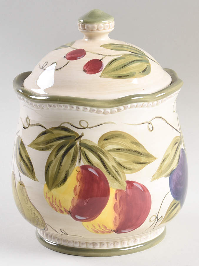Francesca Large Canister & Lid by Tabletops Unlimited-1