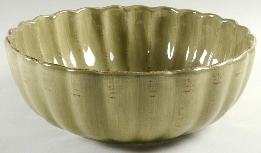 Lucca Green 11" Large Salad Serving Bowl by Tabletops Unlimited-1