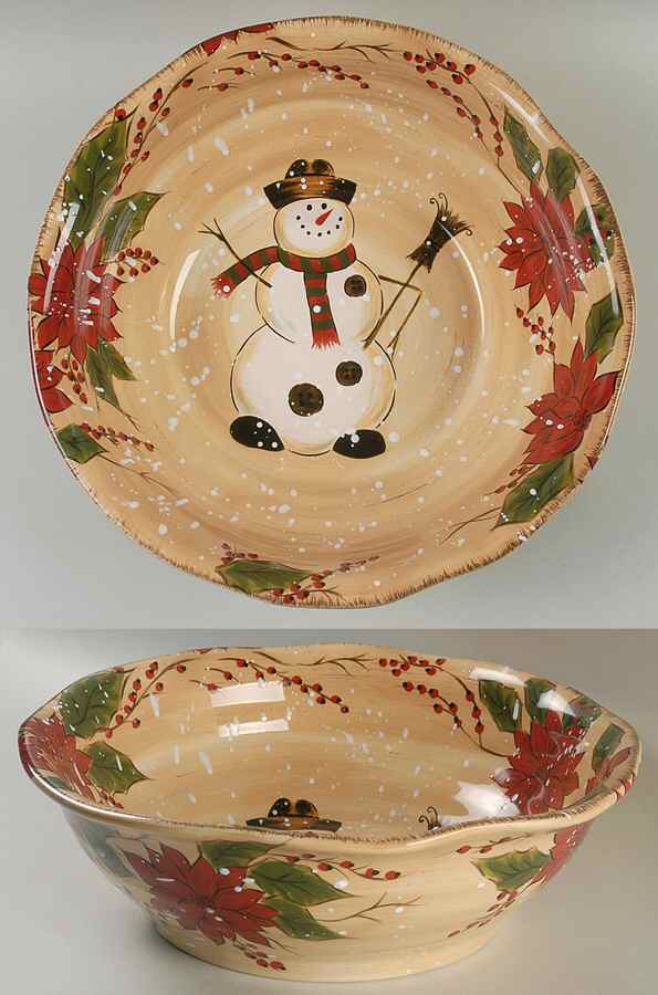 Snowstorm 13" Round Serving Bowl by Tabletops Unlimited-1