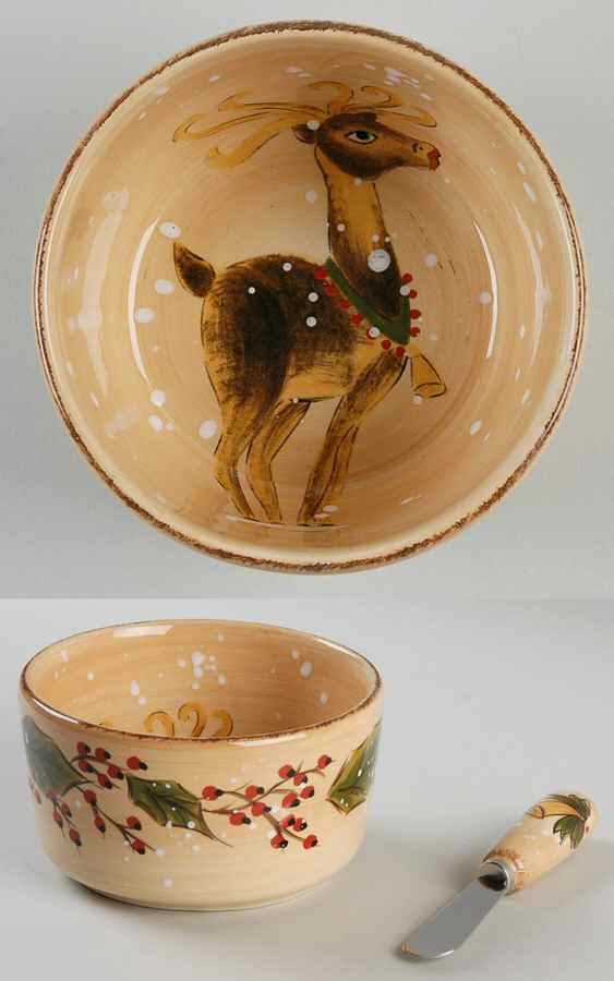 Snowstorm Dip Bowl & Spreader Set by Tabletops Unlimited-1