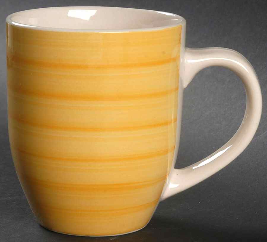 Spirale Yellow (Smooth) Mug by Tabletops Unlimited-1