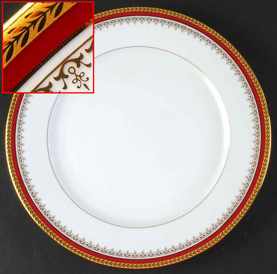 Couronne de Monaco (Red) Dinner Plate by Tharaud-1