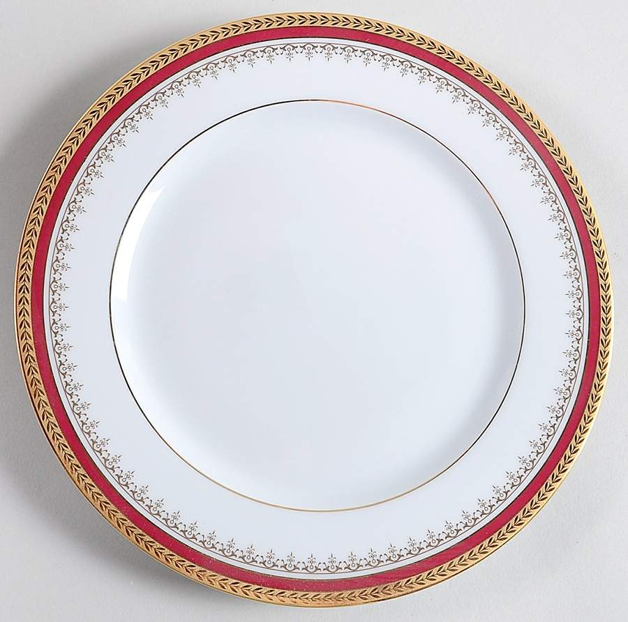 Couronne de Monaco (Red) Salad Plate by Tharaud-1