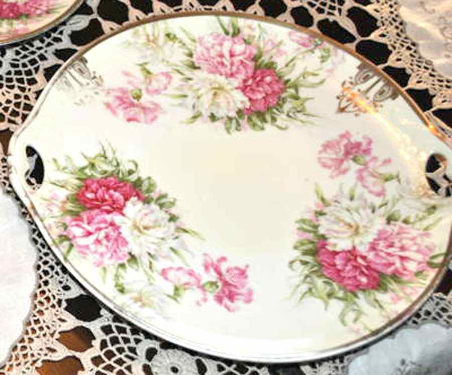TCG15 Handled Cake Plate by Three Crown (Germany)-1
