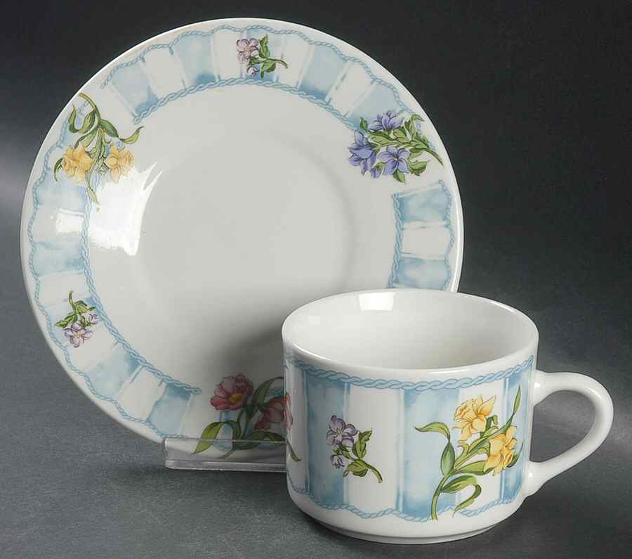 Northwinds Flat Cup & Saucer Set by Tabletops Unlimited-1