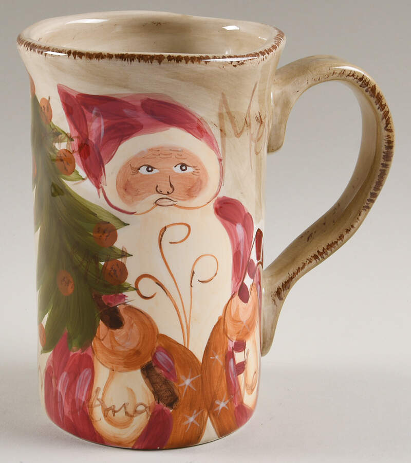 Old World Santa Latte Mug by Tabletops Unlimited-1