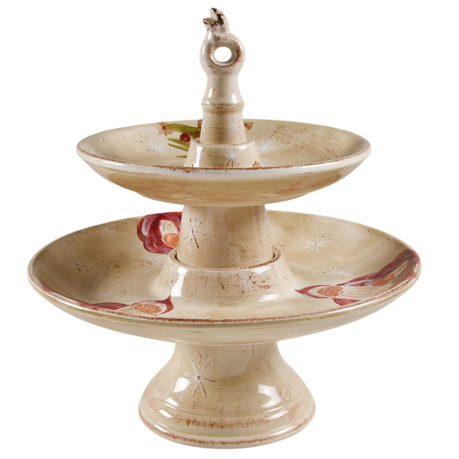 Old World Santa 2 Tier 1 Piece Server by Tabletops Unlimited-1