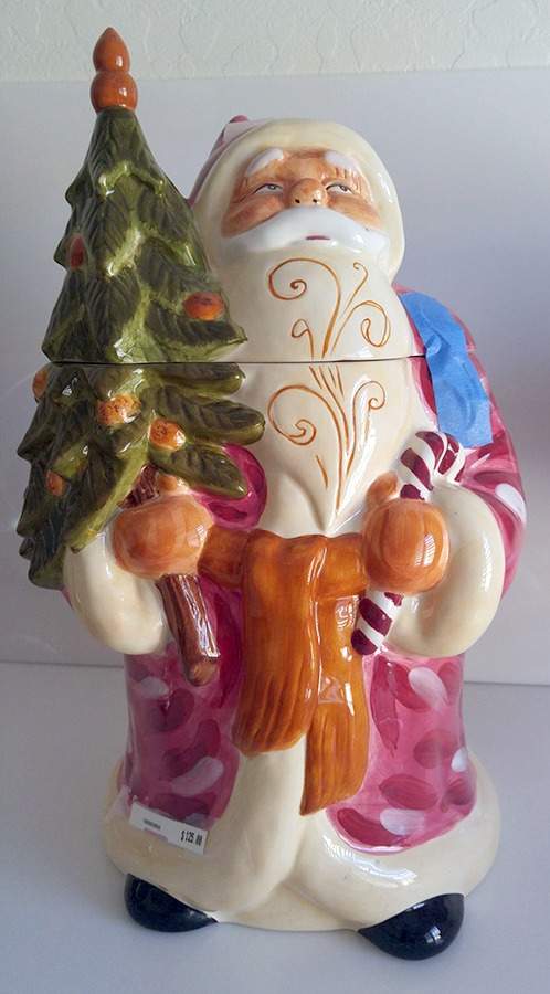 Old World Santa Figural Cookie Jar & Lid by Tabletops Unlimited-1