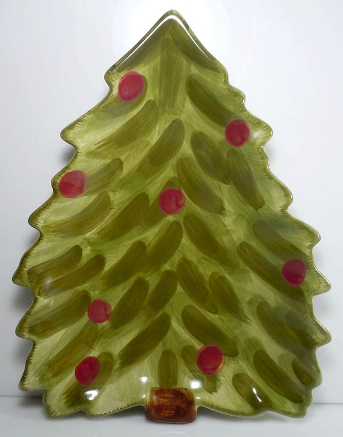 Old World Santa Large Tree Shaped Dish by Tabletops Unlimited-1