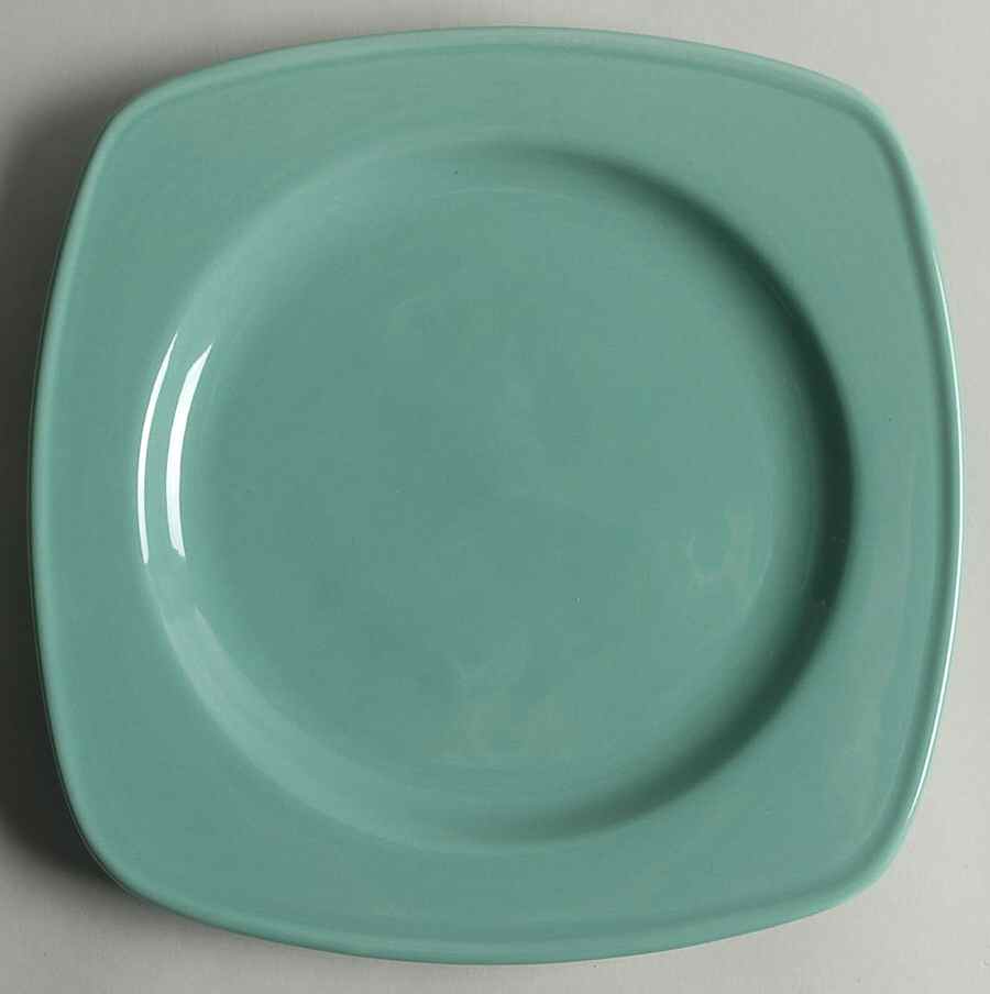 Cabana Teal Square Salad Plate by Tabletops Unlimited-1