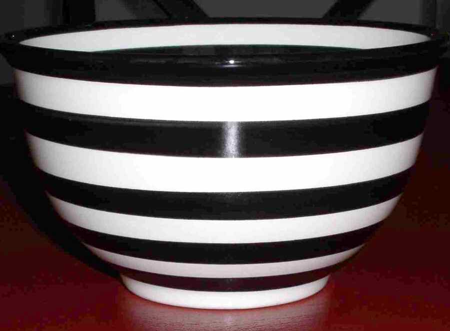 Night Stripes Soup/Cereal Bowl by Tabletops Unlimited-1