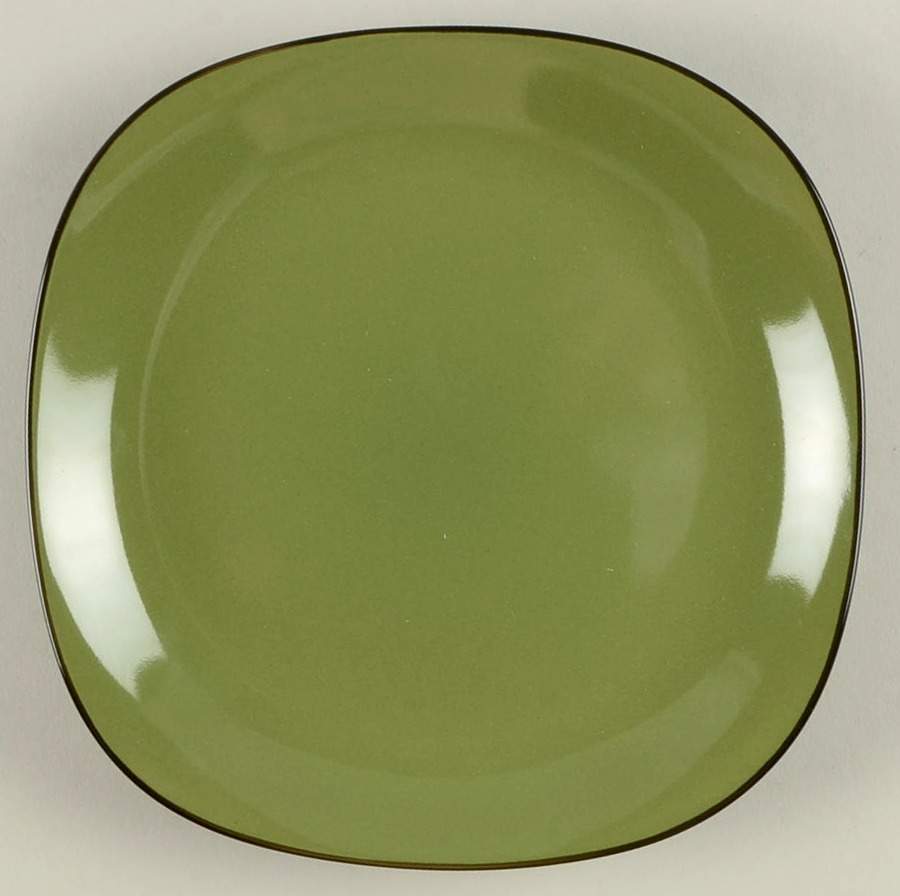 Bali Green (Brown Back) Salad Plate by Thomson-1
