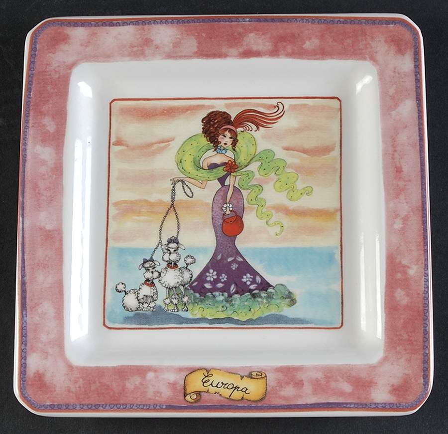 Cosmo Girl Wall Plate by Tiffani-1