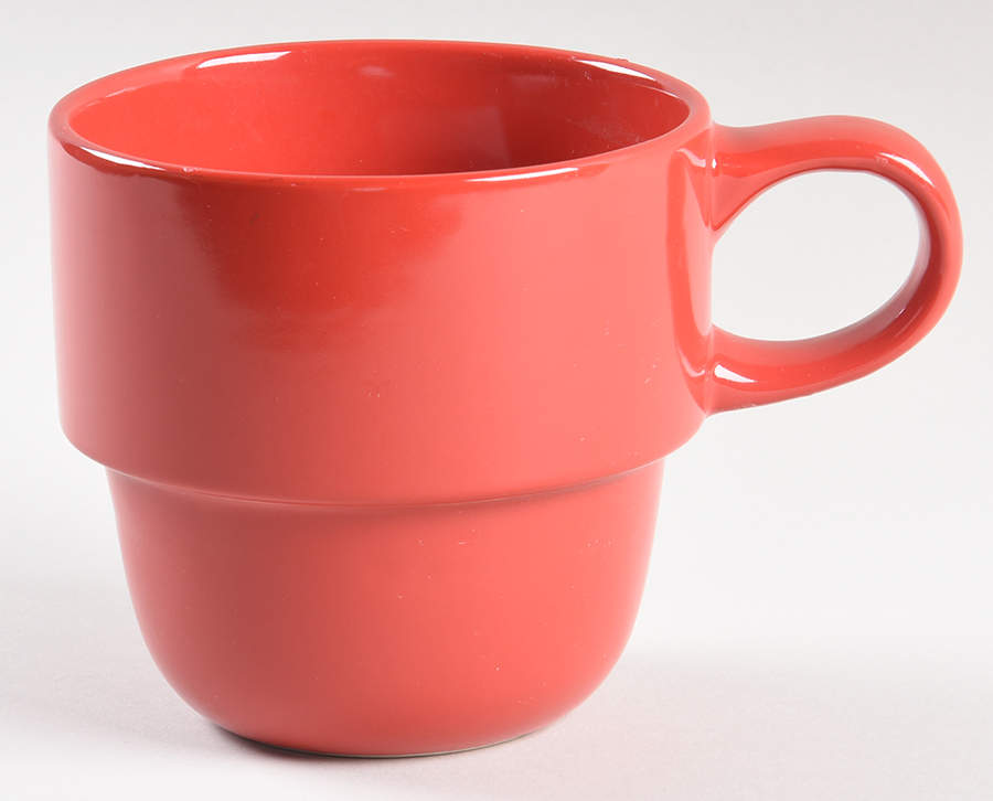 Stax Flame Red Mug by Tabletops Unlimited-1