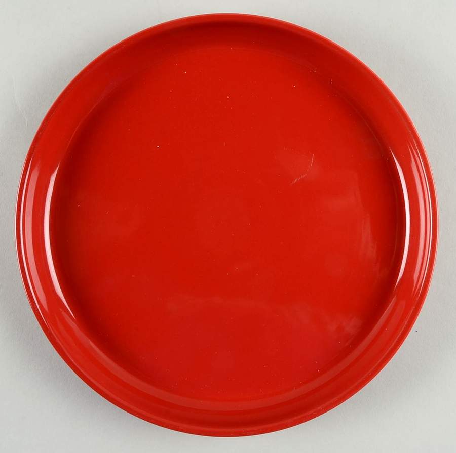 Stax Flame Red Salad Plate by Tabletops Unlimited-1