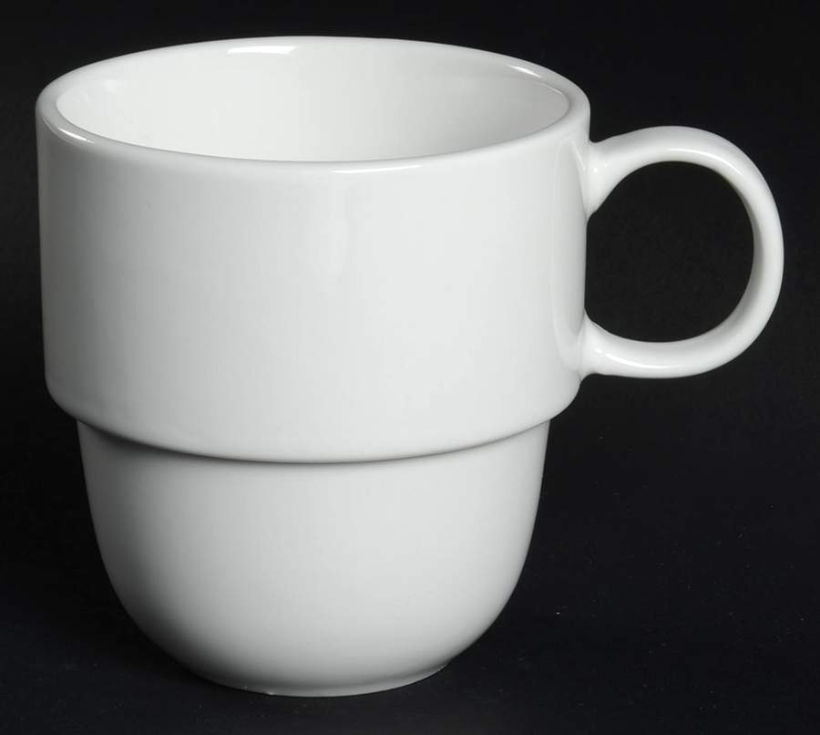 Stax White Mug by Tabletops Unlimited-1