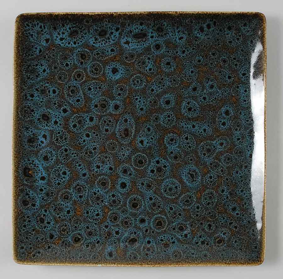 Ostrich Blue Square Dinner Plate by Tabletops Unlimited-1