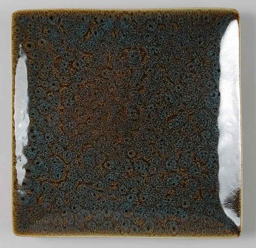 Ostrich Blue Square Salad Plate by Tabletops Unlimited-1