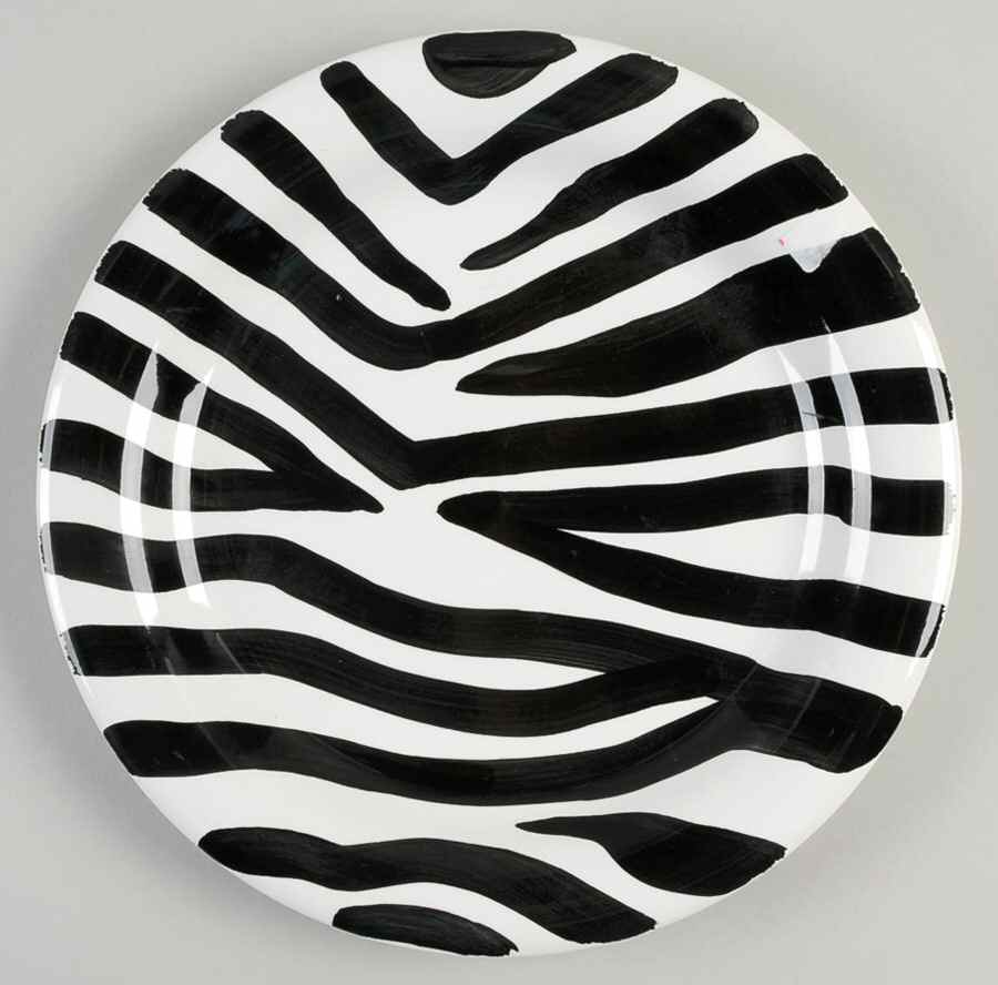 Zebra Dinner Plate by Tabletops Unlimited-1