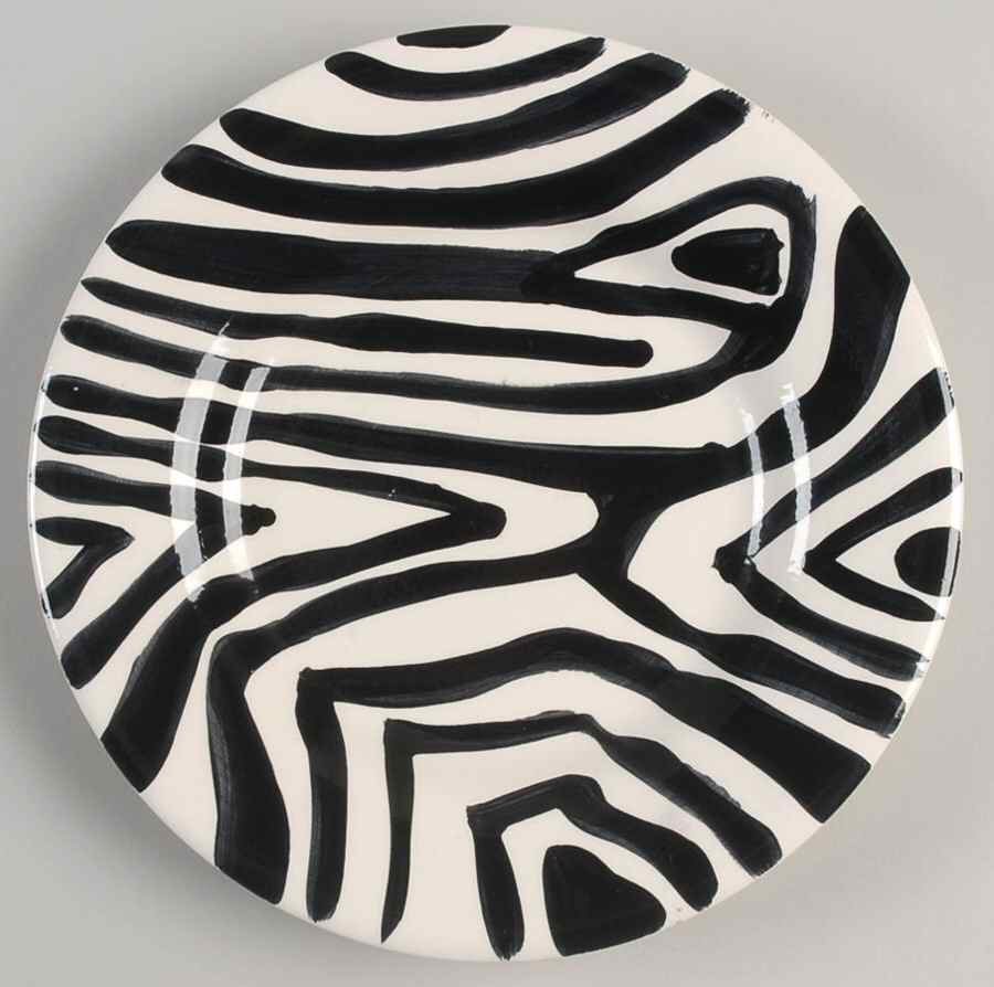 Zebra Salad Plate by Tabletops Unlimited-1