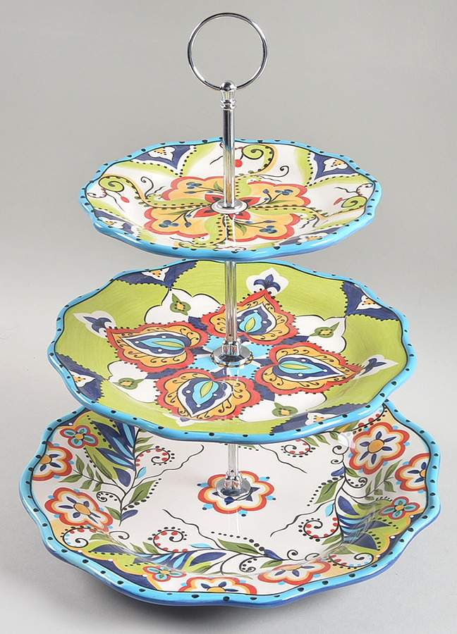 Bocca 3-Tiered Serving Tray (DP, SP, BB) by Tabletops Unlimited-1
