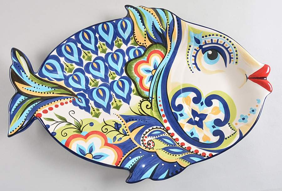Bocca 18" Fish Shaped Platter by Tabletops Unlimited-1