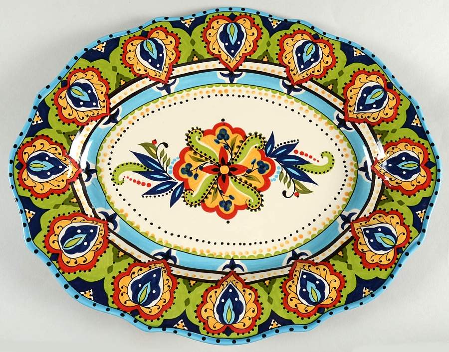 Bocca 18" Oval Serving Platter by Tabletops Unlimited-1