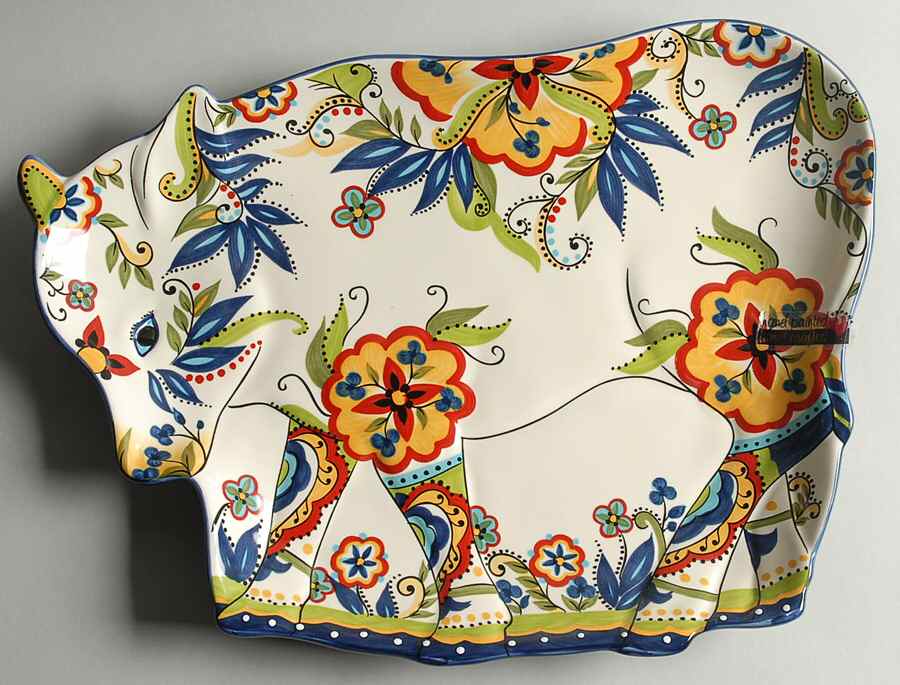 Bocca 16" Figural Platter by Tabletops Unlimited-1