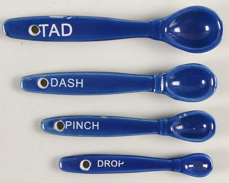 Old World Blue (4 Pc) Small Measuring Spoon Set by Temp-Tations-1