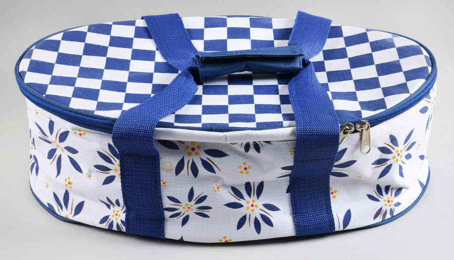 Old World Blue Thermal Tote for Oval Baker by Temp-Tations-1
