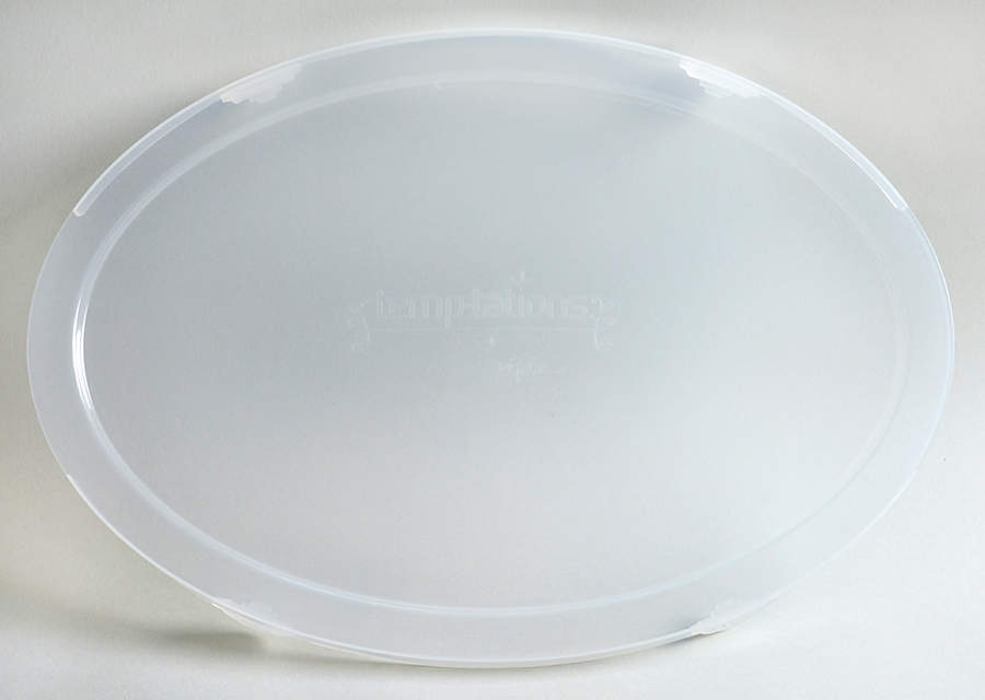 Old World Blue Plastic Lid for 15" Oval Baker by Temp-Tations-1