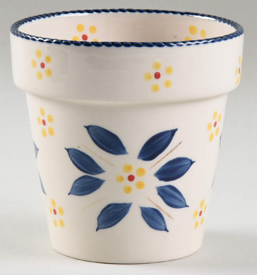 Old World Blue 4" Flower Pot by Temp-Tations-1