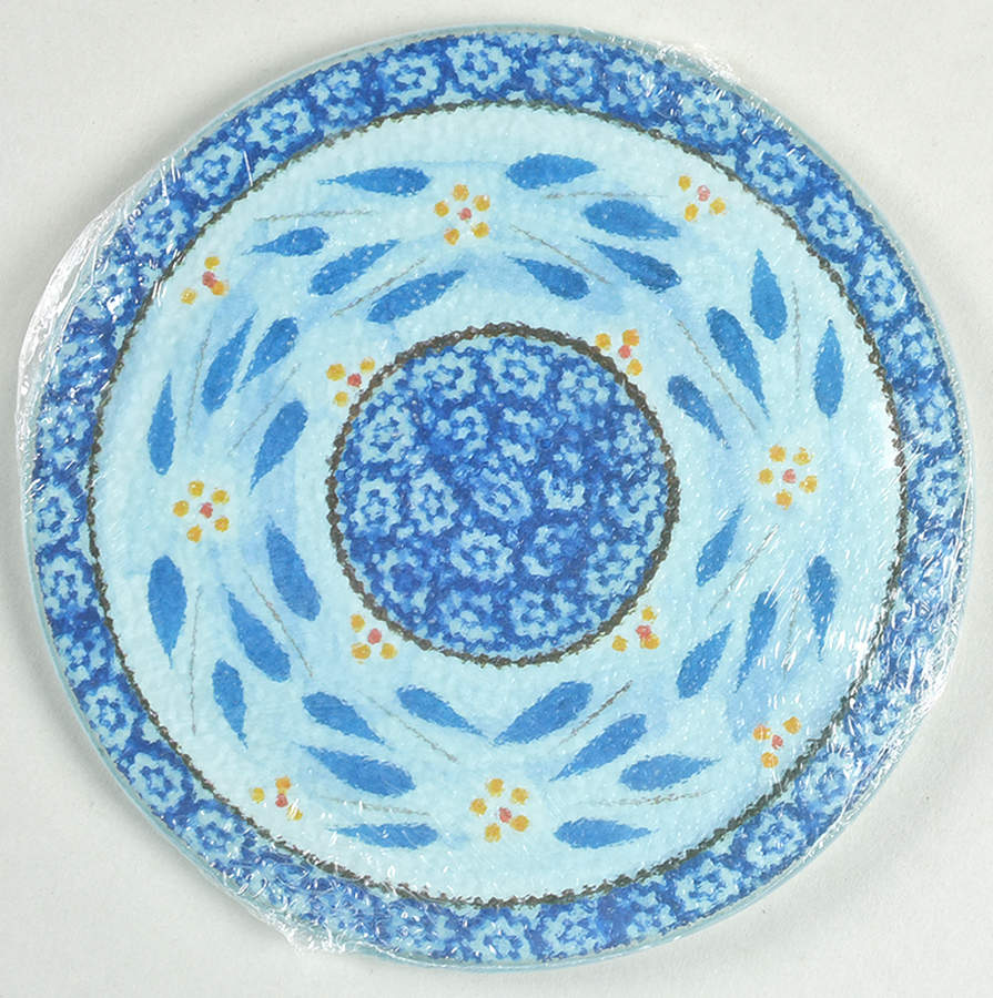 Old World Blue Glass Trivet for 8" Round Baker by Temp-Tations-1