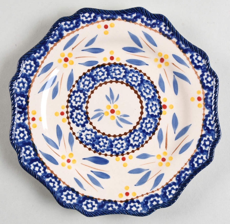 Old World Blue Dessert/Pie Plate by Temp-Tations-1