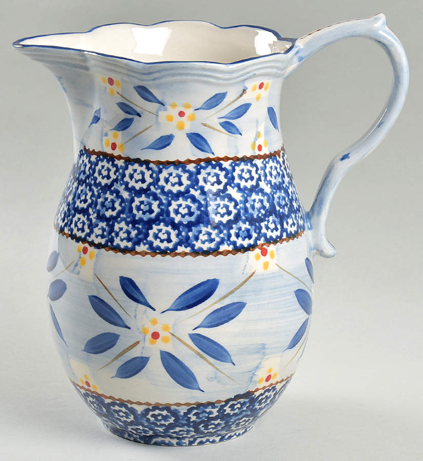 Old World Blue 48 Oz Pitcher by Temp-Tations-1