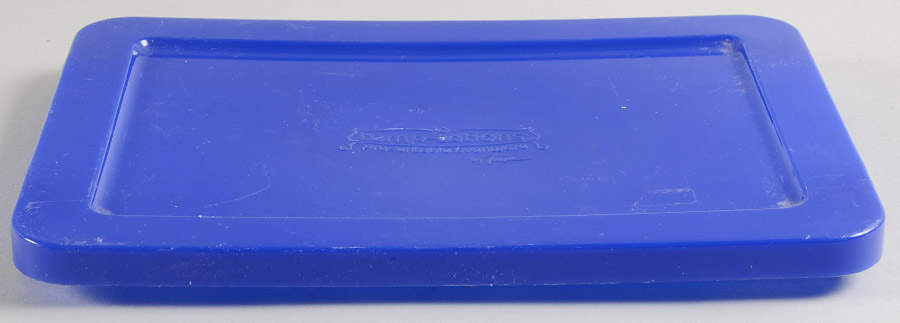 Old World Blue Plastic Lid for 10" Rectangular Baker by Temp-Tations-1