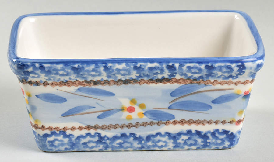 Old World Blue 5" Rectangular Baker by Temp-Tations-1