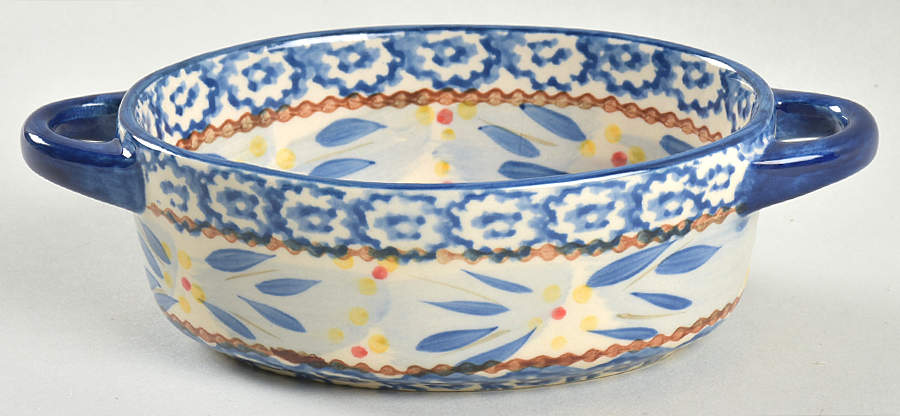 Old World Blue 9 Oz Individual Oval Casserole No Lid by Temp-Tations-1