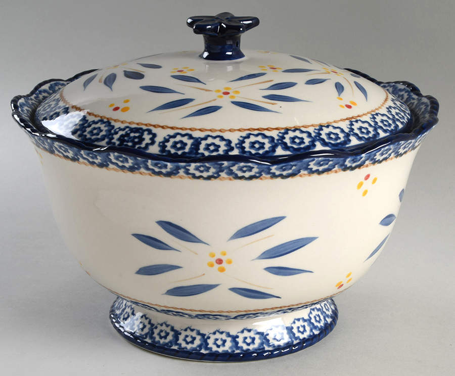 Old World Blue Tureen & Lid by Temp-Tations-1