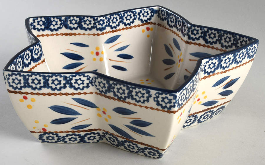 Old World Blue Star Shaped Bowl by Temp-Tations-1