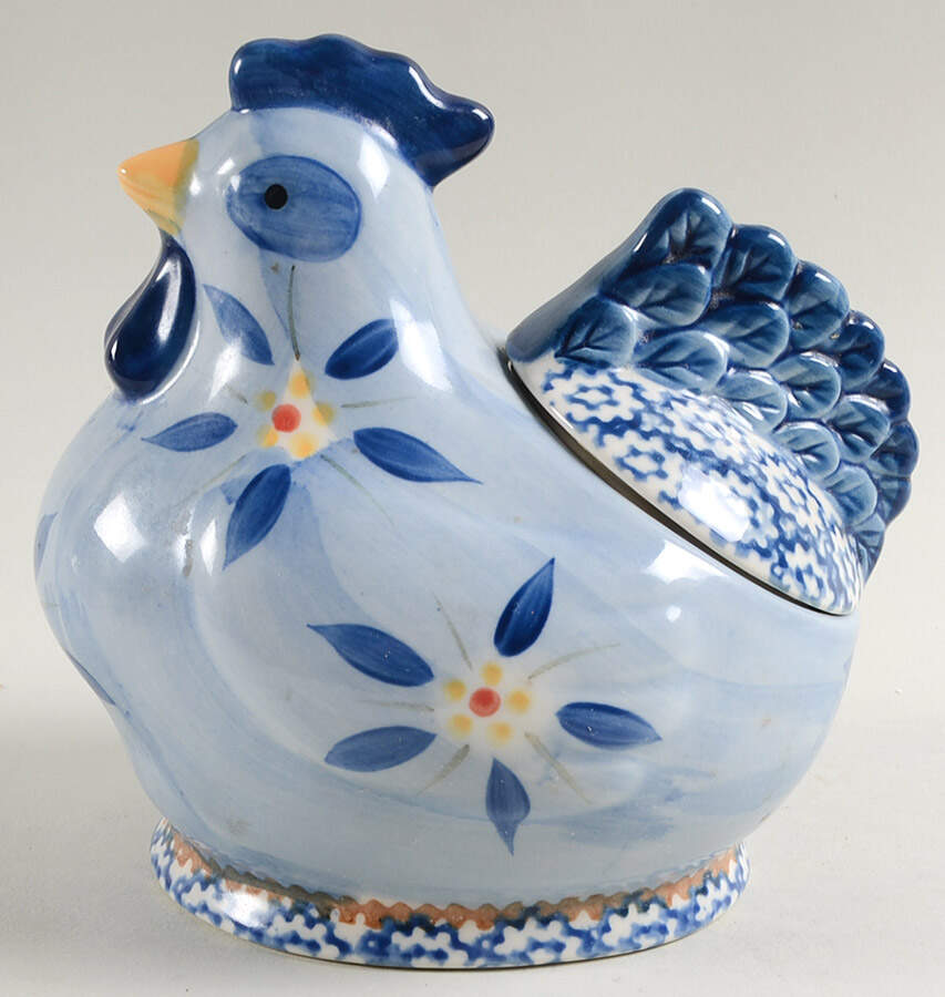 Old World Blue Figural Spice Jar & Lid by Temp-Tations-1