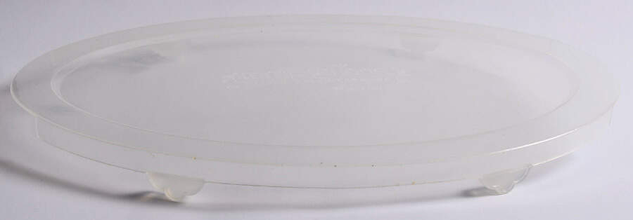 Old World Blue Plastic Lid for 13" Oval Baker by Temp-Tations-1