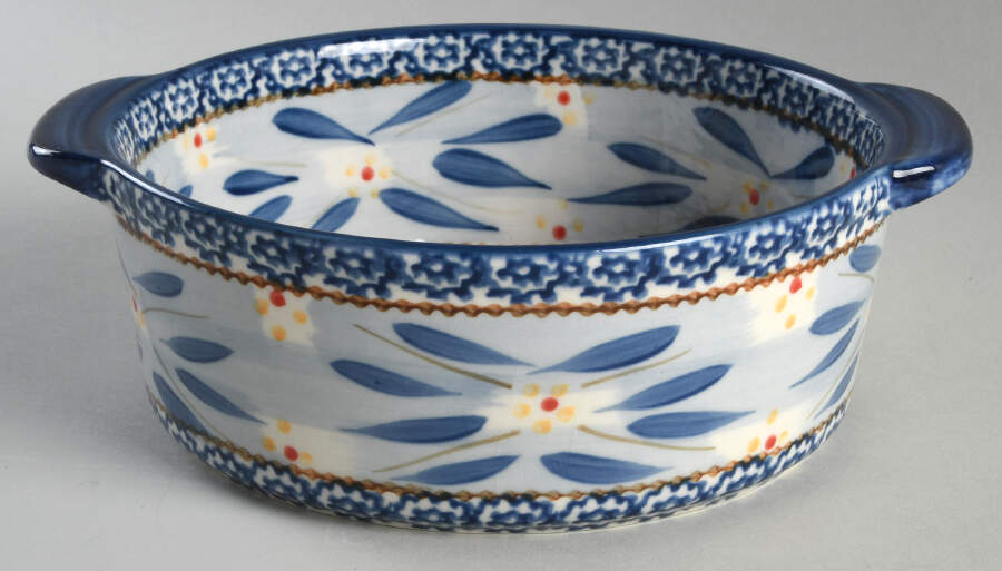 Old World Blue 7" Round Baker by Temp-Tations-1