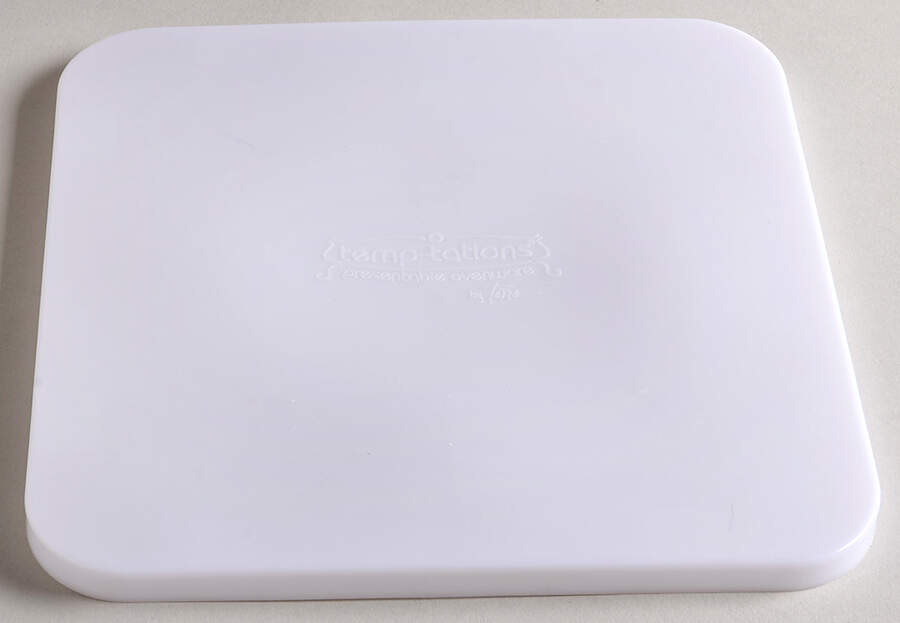 Old World Blue Tabless Plastic Storage Cover for 8" Square Baker by Temp-Tations-1
