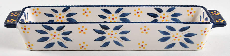 Old World Blue 13" Cracker Tray by Temp-Tations-1