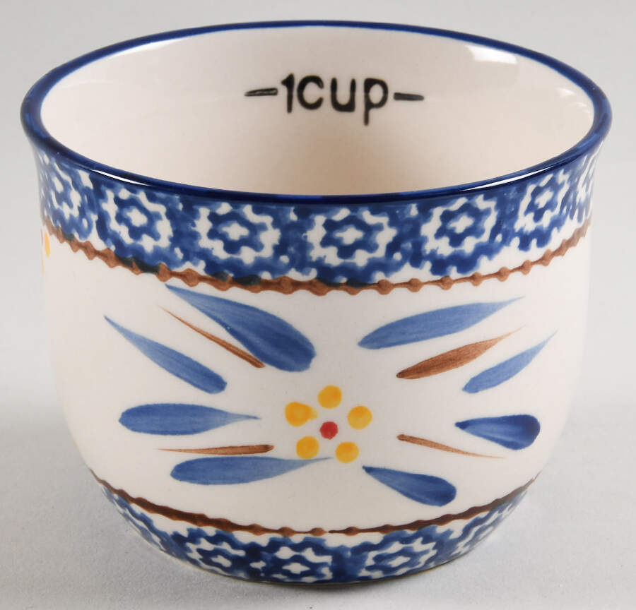 Old World Blue 1 Cup Measuring Cup by Temp-Tations-1