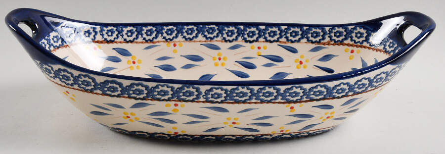 Old World Blue Oval Centerpiece by Temp-Tations-1