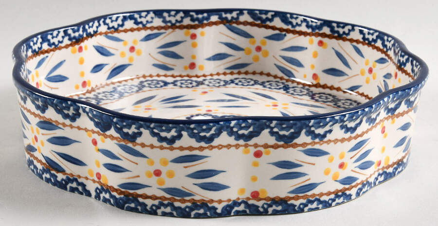 Old World Blue 10" Fluted Cake Pan by Temp-Tations-1