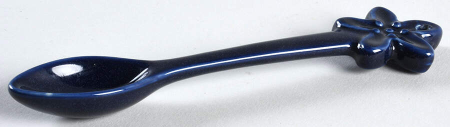 Old World Blue All Ceramic Sugar Spoon by Temp-Tations-1