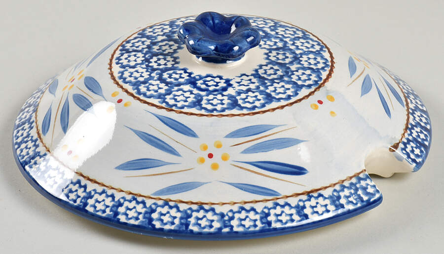 Old World Blue Lid for Tureen by Temp-Tations-1